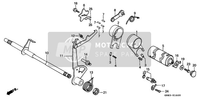 Fourche de changement de vitesse/ Changement de vitesse Tambour